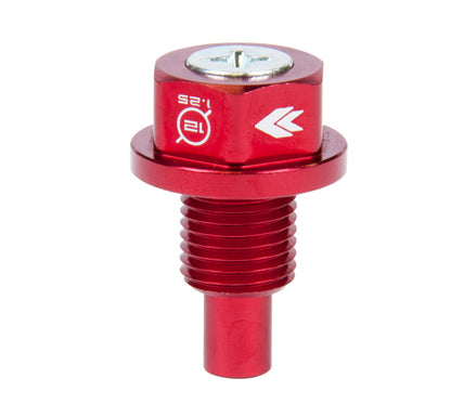NRG Magnetic Oil Drain Plug M12X1.25 Infiniti/Lexus/Nissan/Toyota - Red - NOP-200RD