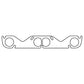 Cometic Chevy Gen1 SB V8 .060in HTS Exhaust Mani Gskt Set-2.00in Round Port-Hooker/Stahl Bolt Patt - C15200