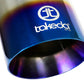 aFe Takeda 304 Stainless Steel Clamp-On Exhaust Tip 2.5in Inlet / 4in Outlet - Blue Flame - 49T25404-L07