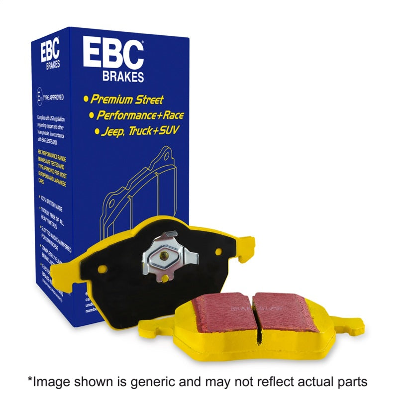 EBC 08-16 Mitsubishi Lancer Evo 10 2.0 Turbo (1 piece rotor) Yellowstuff Rear Brake Pads - DP41985R
