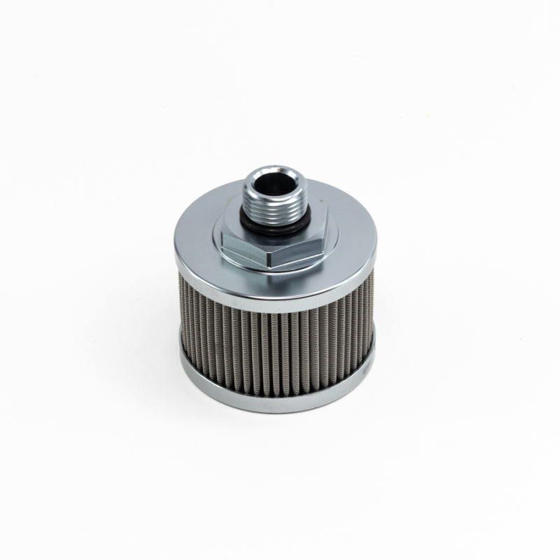 DeatschWerks Stainless Steel 8AN 100 Micron Universal Fuel Pump Pre-Filter - 8-01-08100