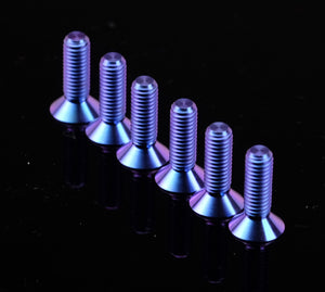 NRG Titanium Steering Wheel Screw Upgrade Kit (Conical) - Purple - SWS-100TI-PP