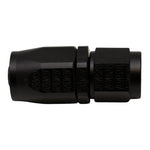DeatschWerks 6AN Female Swivel Strait Hose End CPE - Anodized Matte Black - 6-02-0801-B