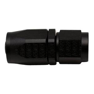 DeatschWerks 6AN Female Swivel Strait Hose End CPE - Anodized Matte Black - 6-02-0801-B