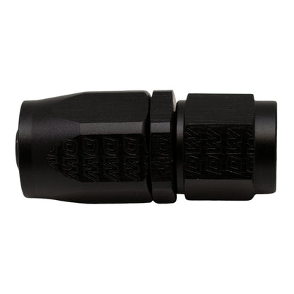 DeatschWerks 6AN Female Swivel Strait Hose End CPE - Anodized Matte Black - 6-02-0801-B