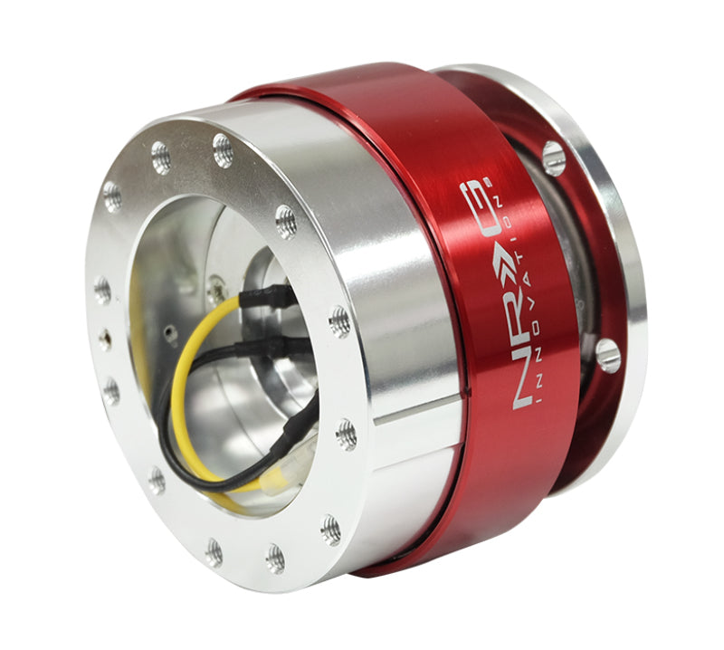 NRG Quick Release - Silver Body/ Red Chrome Ring - SRK-100RD