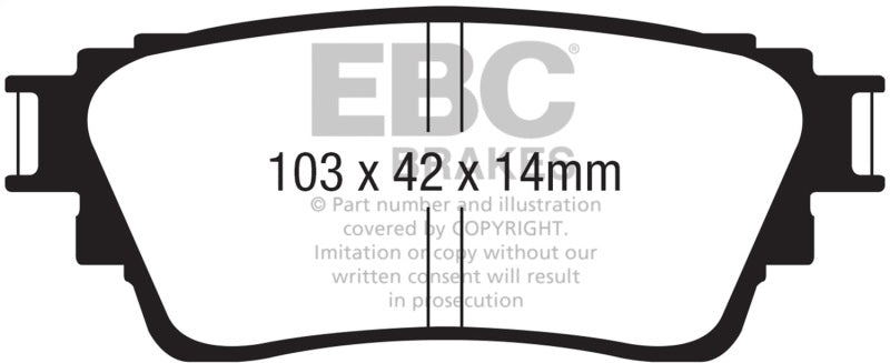 EBC 18-21 Mitsubishi Outlander Ultimax Rear Brake Pads - UD2135