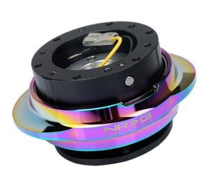 NRG Quick Release Kit - Black Body/ Multicolor Oval Ring - SRK-220BK/MC
