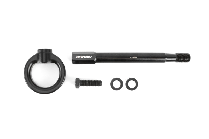 PERRIN 08-14 Subaru WRX & STI / 08-11 Impreza / 05-09 Legacy Tow Hook Kit (Front) - Flat Black - PSP-BDY-231BK
