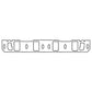 Cometic Ford 302/351W V8 Intake Manifold Gasket .060in Fiber 1.280in X 2.115in Port 20 Pack - CP5652