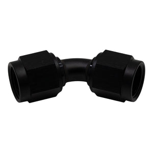 DeatschWerks 6AN Flare Female Swivel 45-Degree to 6AN Flare Female Swivel - Anodized Matte Black - 6-02-0212-B