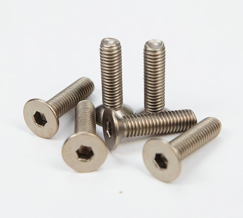 NRG Titanium Silver Steering Wheel Screw Kit Upgrade- Conical - SWS-100TI