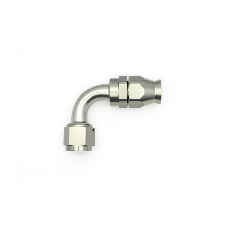 DeatschWerks 10AN Female Swivel 90-Degree Hose End PTFE (Incl. 1 Olive Insert) - 6-02-0860