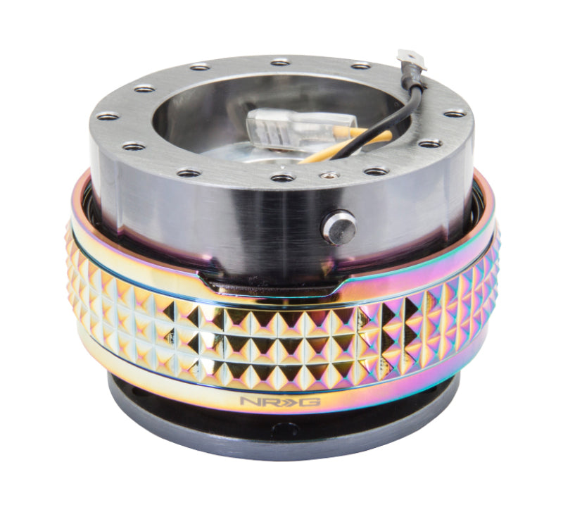 NRG Quick Release Kit - Pyramid Edition - Gunmetal Body / Neochrome Pyramid Ring - SRK-210GM/MC