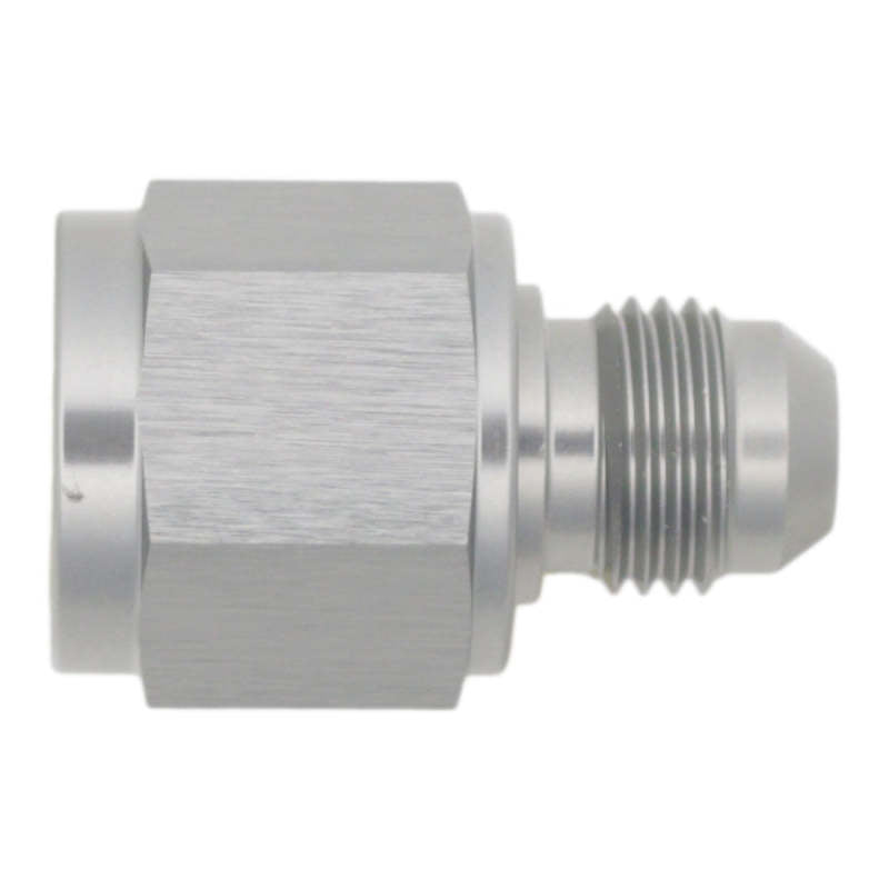 DeatschWerks 8AN Female Flare to 6AN Male Flare Reducer - Anodized DW Titanium - 6-02-0222