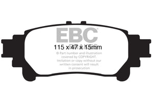 EBC 13+ Lexus GS350 3.5 RWD Yellowstuff Rear Brake Pads - DP41850R