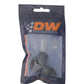 DeatschWerks 8AN ORB Male to 8AN Male Flare Low Profile 90-Degree Swivel - Anodized Matte Black - 6-02-0416-B