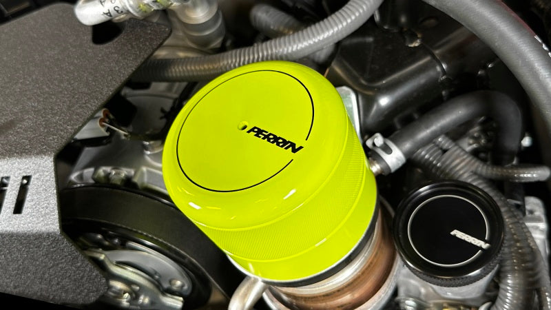 PERRIN 15-25 Subaru WRX & 13-25 BRZ/FR-S/86/GR86 Oil Filter Cover - Neon Yellow - PSP-ENG-716NY