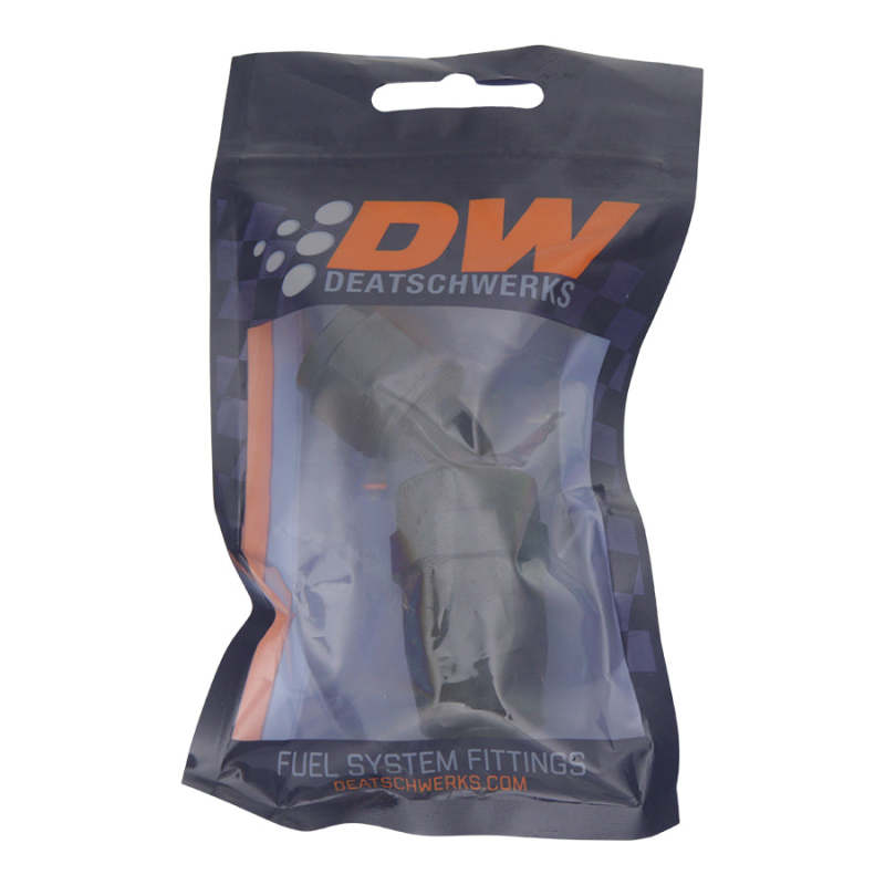 DeatschWerks 8AN Female Swivel 45-Degree Hose End CPE - Anodized Matte Black - 6-02-0806-B
