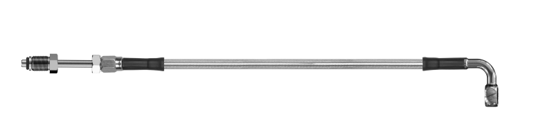 Goodridge 56in Universal Clutch Line w/SS Fittings & Clear Hose - 90Deg Banjo w/Straight 7/16 UNF - HD1090-1CC-CL56