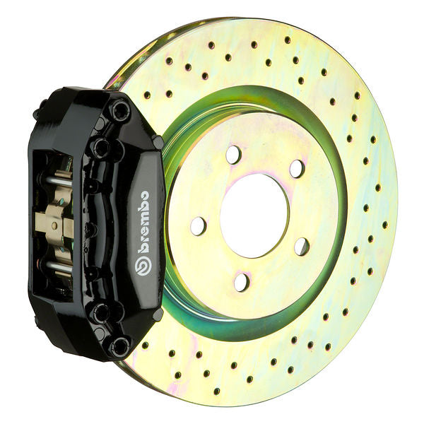 Brembo GT Big Brake Kit Front 4-Piston 323x28 - Audi TT 8N 99-06 - GT Black Drilled - Revzone