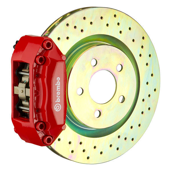 Brembo GT Big Brake Kit Front 4-Piston 323x28 - Audi TT 8N 99-06 - GT Red Drilled - Revzone