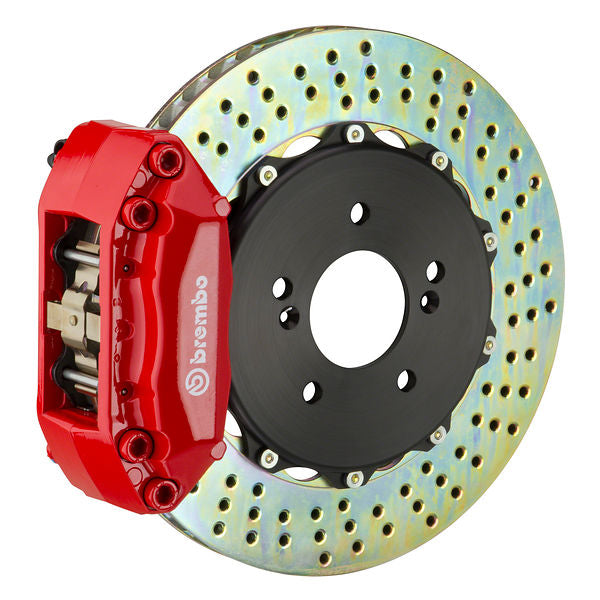 Brembo GT Big Brake Kit Front 4-Piston 328x28 - Audi TT 8N 99-06 - GT Red Drilled - Revzone