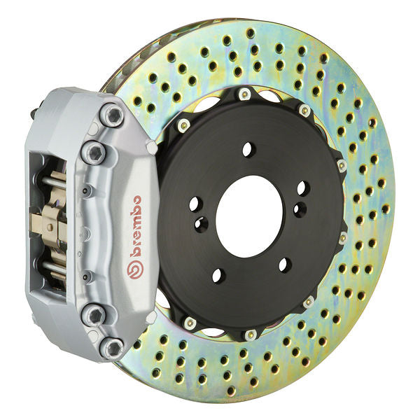 Brembo GT Big Brake Kit Front 4-Piston 328x28 - Volkswagen Beetle Turbo Mk4 00-06 - GT Silver Drilled - Revzone