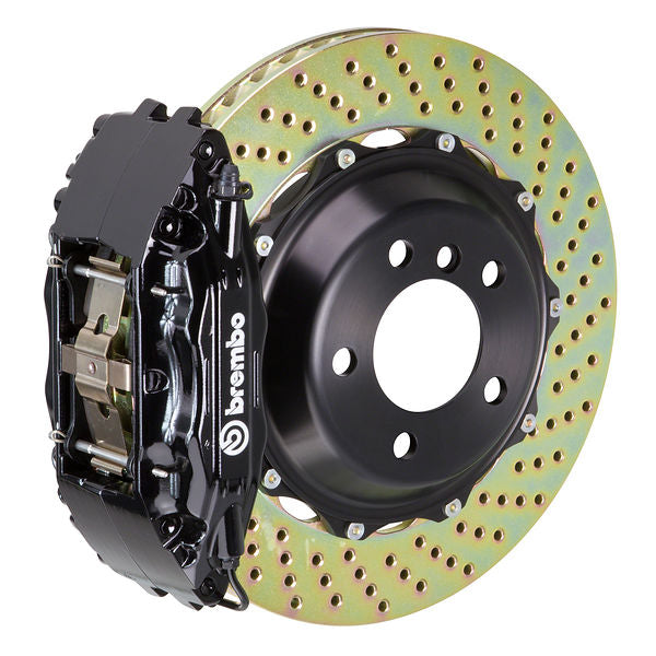 Brembo GT Big Brake Kit Front 4-Piston 332x32 - Porsche 964 Carrera 2 964 89-94 - GT Black Drilled - Revzone