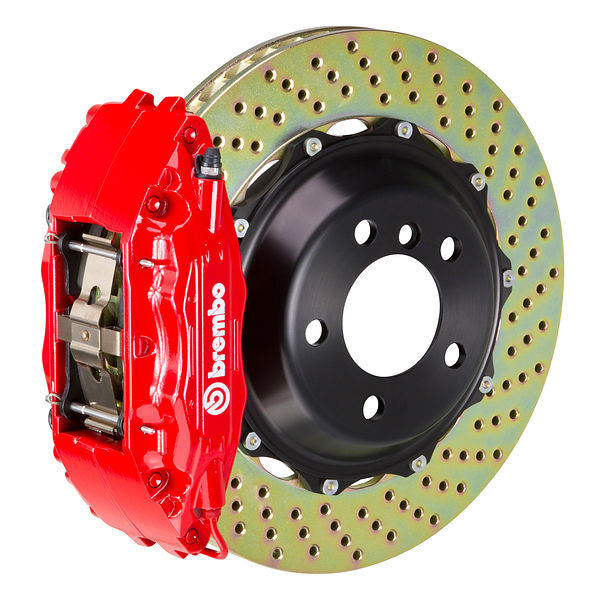 Brembo GT Big Brake Kit Front 4-Piston 355x32 - Porsche 928 S4, GT 928 87-91 - GT Red Drilled - Revzone