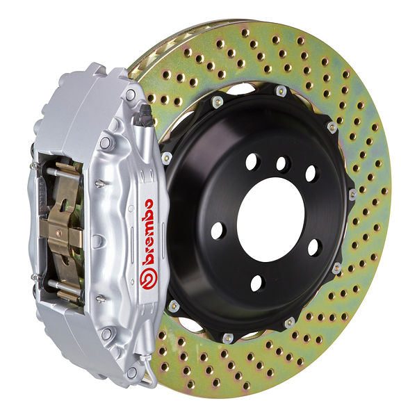 Brembo GT Big Brake Kit Front 4-Piston 355x32 - Porsche 930 80-89 - GT Silver Drilled - Revzone