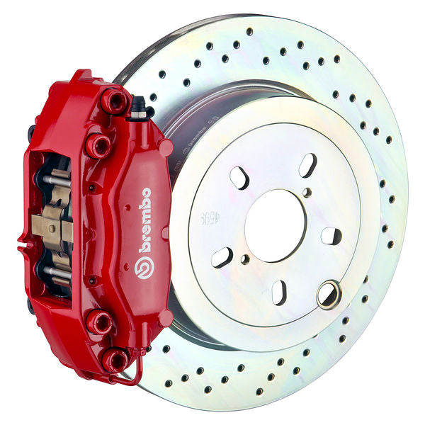 Brembo GT Big Brake Kit Rear 4-Piston 309x28 - Porsche 911S, SC, Carrera 66-89 - GT Red Drilled - Revzone