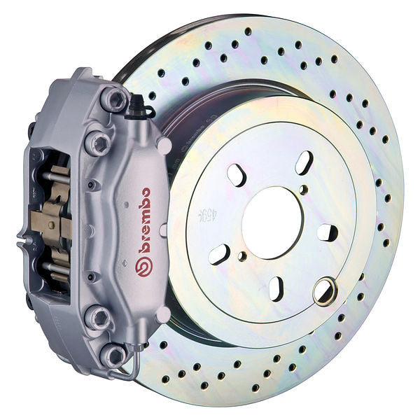 Brembo GT Big Brake Kit Rear 4-Piston 309x28 - Porsche 911S, SC, Carrera 66-89 - GT Silver Drilled - Revzone