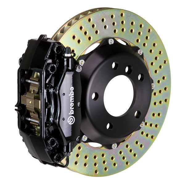 Brembo GT Big Brake Kit Front 4-Piston 320x28 - MINI Mini, Mini Cooper, Mini Cooper S Hatchback R50 R53 02-08 - GT Black Drilled - Revzone