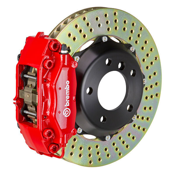 Brembo GT Big Brake Kit Front 4-Piston 320x28 - MINI Mini, Mini Cooper, Mini Cooper S Hatchback R50 R53 02-08 - GT Red Drilled - Revzone