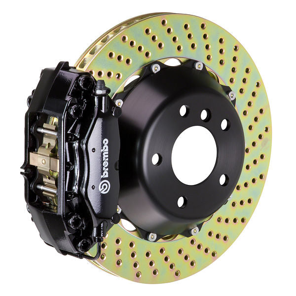 Brembo GT Big Brake Kit Rear 4-Piston 328x28 - Mercedes-Benz C-Class W204 C204 08-17 - GT Black Drilled - Revzone