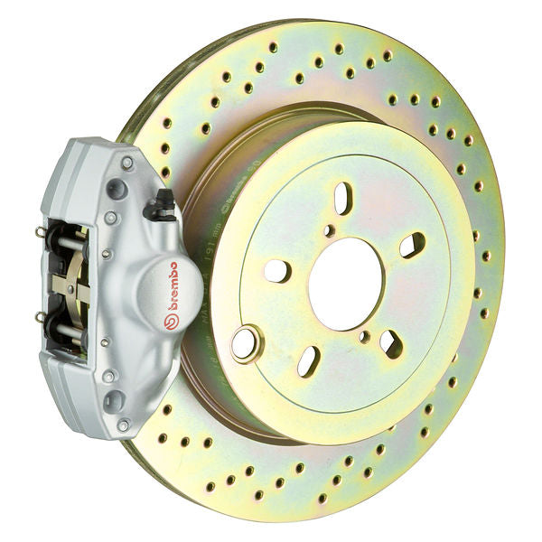 Brembo GT Big Brake Kit Rear 2-Piston 294x19 - BMW 323i, 325i, 328i E46 99-05 - GT Silver Drilled - Revzone