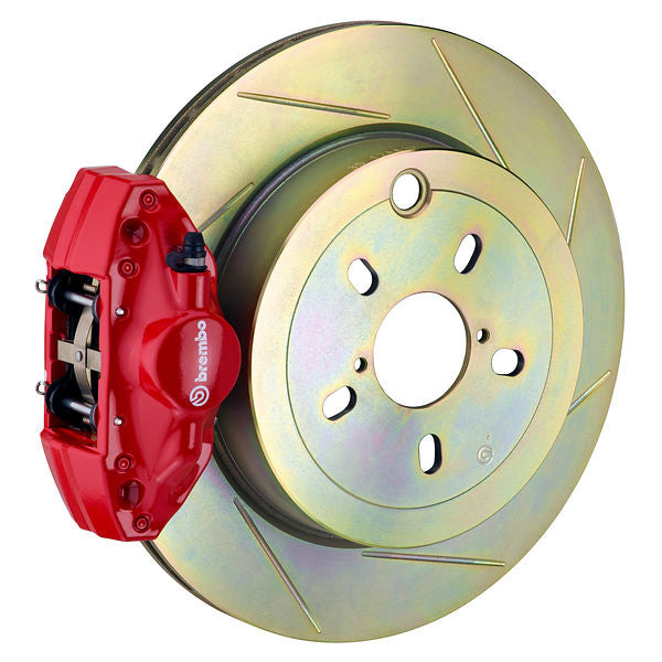 Brembo GT Big Brake Kit Rear 2-Piston 316x20 - Subaru Impreza, WRX GD GG 02-07 - GT Red Slotted Type 1 - Revzone