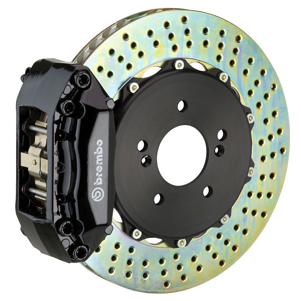 Brembo GT Big Brake Kit Front 4-Piston 320x28 - BMW 318i, 325i, 328i E36 E46 92-08 - GT Black Drilled - Revzone