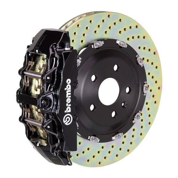 Brembo GT Big Brake Kit Front 8-Piston 380x34 - Audi A8 D3 04-10 - GT Black Drilled - Revzone
