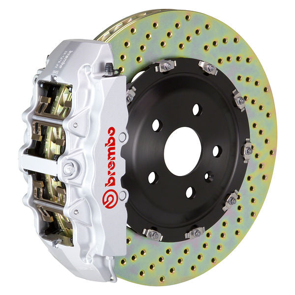 Brembo GT Big Brake Kit Front 8-Piston 365x34 - Mercedes-Benz G500 02-18 - GT Silver Drilled - Revzone