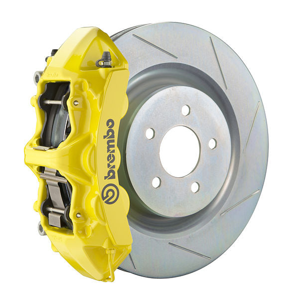 Brembo GT Big Brake Kit Front 6-Piston 411x34 - Mercedes-Benz GL350, GL450, GL550 X166 W166 12-19 - GT Yellow Slotted Type 1 - Revzone