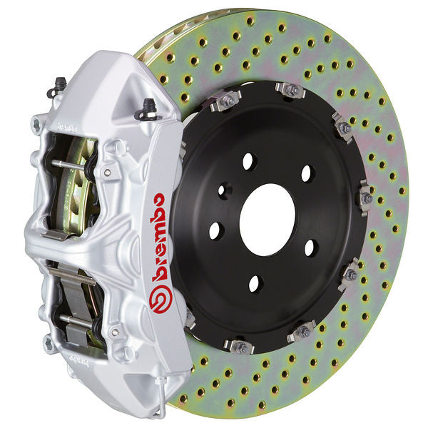 Brembo GT Big Brake Kit Front 6-Piston 380x34 - Toyota Alphard AH30 16-22 - GT Silver Drilled - Revzone