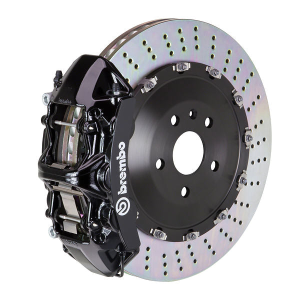Brembo GT Big Brake Kit Front 6-Piston 405x34 - Porsche Cayenne Turbo 957 08-10 - GT Black Drilled - Revzone