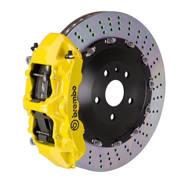 Brembo GT Big Brake Kit Front 6-Piston 405x34 - Porsche Panamera, S, 4S, Turbo 970 09-16 - GT Yellow Drilled - Revzone
