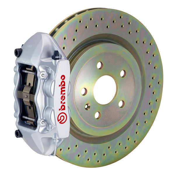 Brembo GT Big Brake Kit Front 4-Piston 323x28 - Porsche 911S, SC, Carrera 66-89 - GT Silver Drilled - Revzone