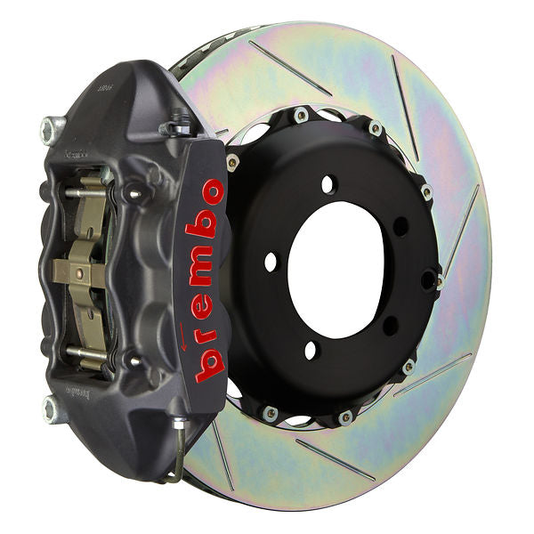 Brembo GT Big Brake Kit Rear 4-Piston 328x28 - Mitsubishi Lancer Evo VI,VII,VIII,IX CT9A CP9A 99-07 - GT-S Black Slotted Type 1 - Revzone
