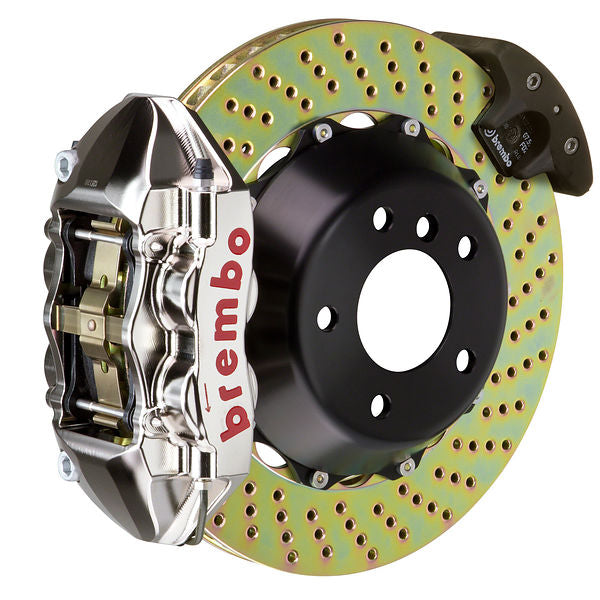 Brembo GT Big Brake Kit Rear 4-Piston 380x28 - Porsche Cayenne Turbo 958 11-18 - GT-R Drilled - Revzone