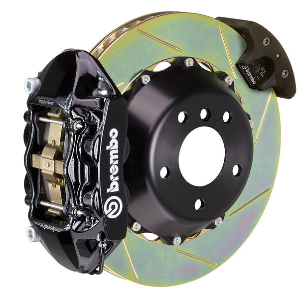Brembo GT Big Brake Kit Rear 4-Piston 380x28 - Porsche Cayenne, Cayenne S, Cayenne Turbo 955 957 03-10 - GT Black Slotted Type 1 - Revzone