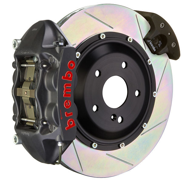 Brembo GT Big Brake Kit Rear 4-Piston 345x28 - Porsche 987 Boxster 987 05-12 - GT-S Black Slotted Type 1 - Revzone